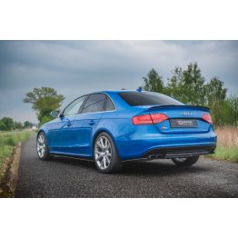 Накладка сплиттер на задний бампер центральная на Audi A4 S-Line / S4 B8 Sedan